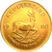 Золота монета 1oz Крюгерранд 1980 Південна Африка