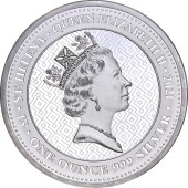 Серебряная монета 1oz Победа Через Гармонию 1 фунт стерлингов Остров Святой Елены 2021