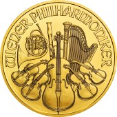 Золотая монета 1oz Венская Филармония 100 Евро 2021 Австрия