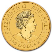 Золотая монета 1oz Кенгуру 100 долларов 2021 Австралия