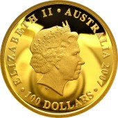 Золотая монета 1oz Бриллиантовая Свадьба 100 долларов 2007 Австралия