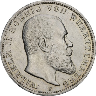 Срібна монета Вільгельм II Вюртемберг 3 марки 1908-1914 Німецька імперія