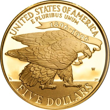 Золота монета Олімпіада в Атланті 5 доларів 1995 США