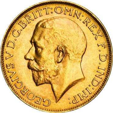 Золота монета Соверен Георга V 1 Англійський Фунт 1928 Великобританія