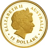 Золотая монета 1/10oz Утконос 15 долларов 2007 Австралия