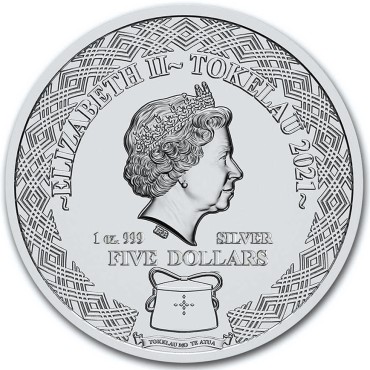 Срібна монета 1oz Скорпіон 5 доларів 2021 Токелау