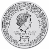 Серебряная монета 1oz Рыбы 5 долларов 2022 Токелау