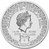 Серебряная монета 1oz Овен 5 долларов 2022 Токелау