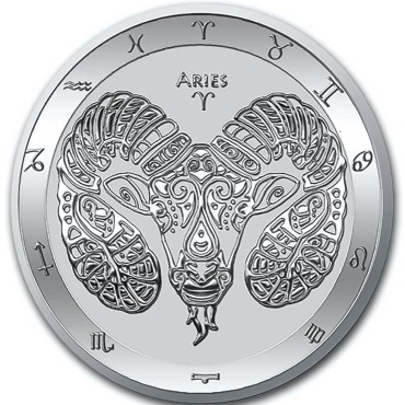 Серебряная монета 1oz Овен 5 долларов 2021 Токелау