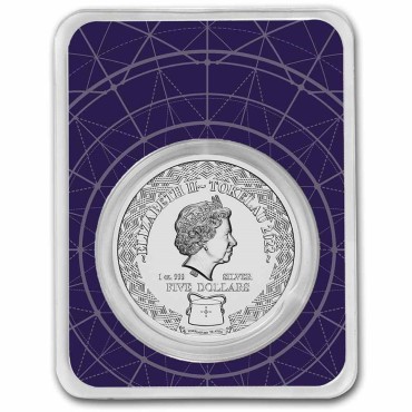 Срібна монета 1oz Водолій 5 доларів 2022 Токелау