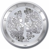 Серебряная монета 1oz Близнецы 5 долларов 2022 Токелау