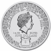 Срібна монета 1oz Близнюки 5 доларів 2022 Токелау