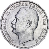 Серебряная монета Баден 3 марки 1914 Германская Империя