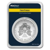 Серебряная монета 1oz Американский Орел 1 доллар 2021 США (MD Premier + PCGS FirstStrike®)