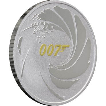 Срібна монета 1oz Джеймс Бонд 1 долар 2021 Тувалу