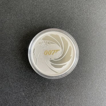 Срібна монета 1oz Джеймс Бонд 1 долар 2021 Тувалу
