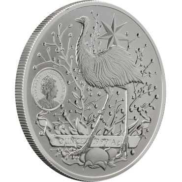 Серебряная монета 1oz Герб Австралии 1 доллар 2021 Австралия