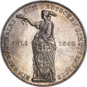 Серебряная монета "Стрелковый Фестиваль" 1 Талер 1862 Франкфурт