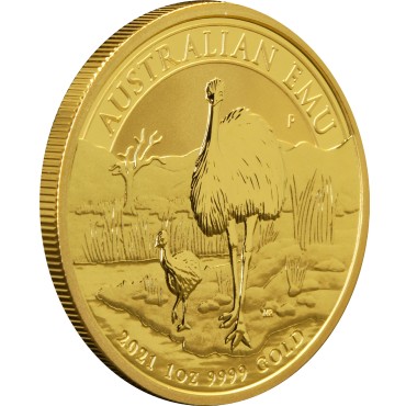 Золотая монета 1oz Эму 100 долларов 2021 Австралия