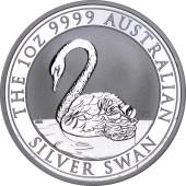 Срібна монета 1oz Австралійський Лебідь 1 долар 2021 Австралія
