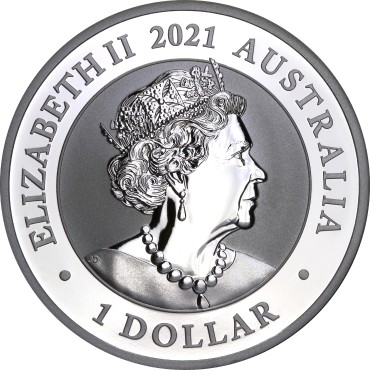 Срібна монета 1oz Австралійський Лебідь 1 долар 2021 Австралія