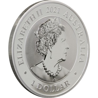 Срібна монета 1oz Австралійський Лебідь 1 долар 2021 Австралія