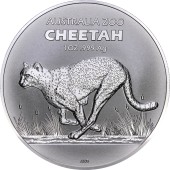 Серебряная монета 1oz Австралийский Зоопарк: Гепард 1 доллар 2021 Австралия