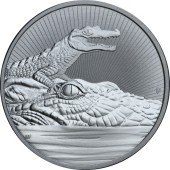 Срібна монета 2oz Крокодил П'єдфорт 2 долара 2019 Австралія