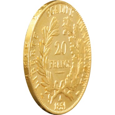 Золота монета 20 франків 1851 Франція