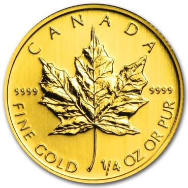 Золотая монета 1/4oz Кленовый Лист 10 долларов 1994 Канада