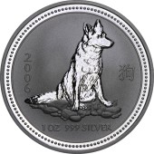 Серебряная монета 1oz Год собаки 1 доллар 2006 Австралия