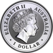 Серебряная монета 1oz Год собаки 1 доллар 2006 Австралия