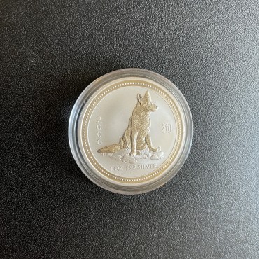 Срібна монета 1oz Рік собаки 1 долар 2006 Австралія
