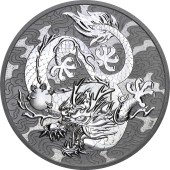 Срібна монета 1oz Міфи Та Легенди Австралії: Срібний Дракон 1 долар 2021 Австралія