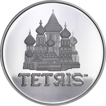 Срібна монета 1oz Tetris™ Собор Василя Блаженного 2 долара 2021 Ніуе