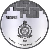 Серебряная монета 1oz Tetris™ Собор Василия Блаженного 2 доллара 2021 Ниуэ