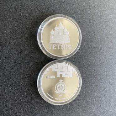 Срібна монета 1oz Tetris™ Собор Василя Блаженного 2 долара 2021 Ніуе