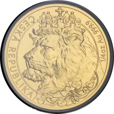 Золотая монета 1/4oz Чешский Лев 10 долларов 2021 Ниуэ