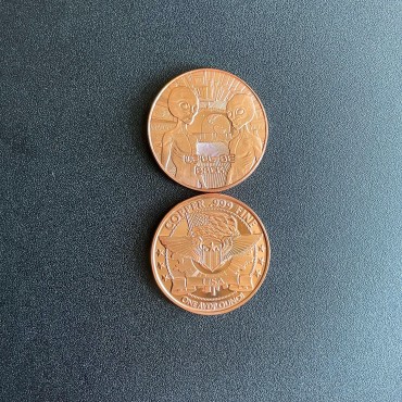 Мідний раунд 1oz Прибульці "Ми Повернемося" США