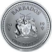 Срібна монета 1oz Риба-Лев 1 долар 2019 Барбадос
