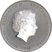 Серебряная монета 1oz Год Тигра 1 доллар 2010 Австралия