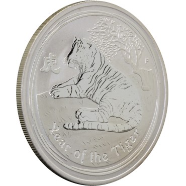 Серебряная монета 1oz Год Тигра 1 доллар 2010 Австралия