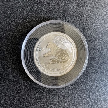 Срібна монета 1oz Рік Тигра 1 долар 2010 Австралія