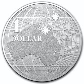 Серебряная монета 1oz Под Южным Небом 1 доллар 2021 Австралия