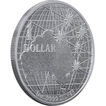 Срібна монета 1oz Під Південним Небом 1 долар 2021 Австралія