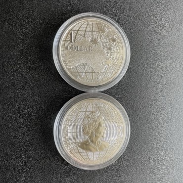 Серебряная монета 1oz Под Южным Небом 1 доллар 2021 Австралия