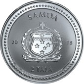 Серебряная монета 1oz Морской Конек 2 тала 2018 Самоа