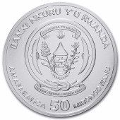 Срібна монета 1oz Корабль Седов 50 франків 2021 Руанда