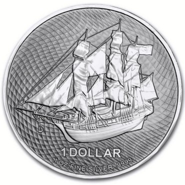 Серебряная монета 1oz Баунти 1 доллар 2021 Острова Кука