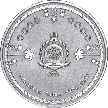 Срібна монета 1oz Їжак Сонік 30 Років 2 долара 2021 Ніуе